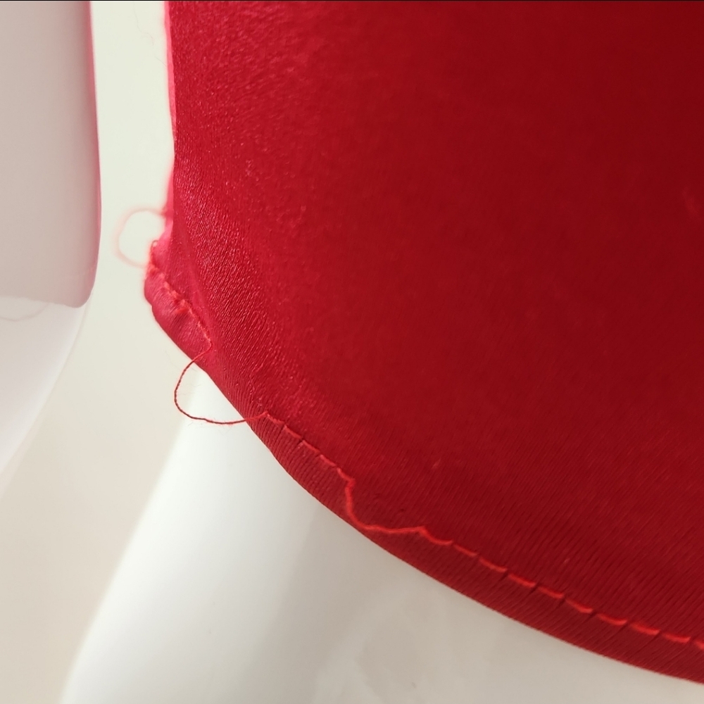 Red Satin Strapless Crop Top Bold & Chic Size Medium - Picture 8 of 16